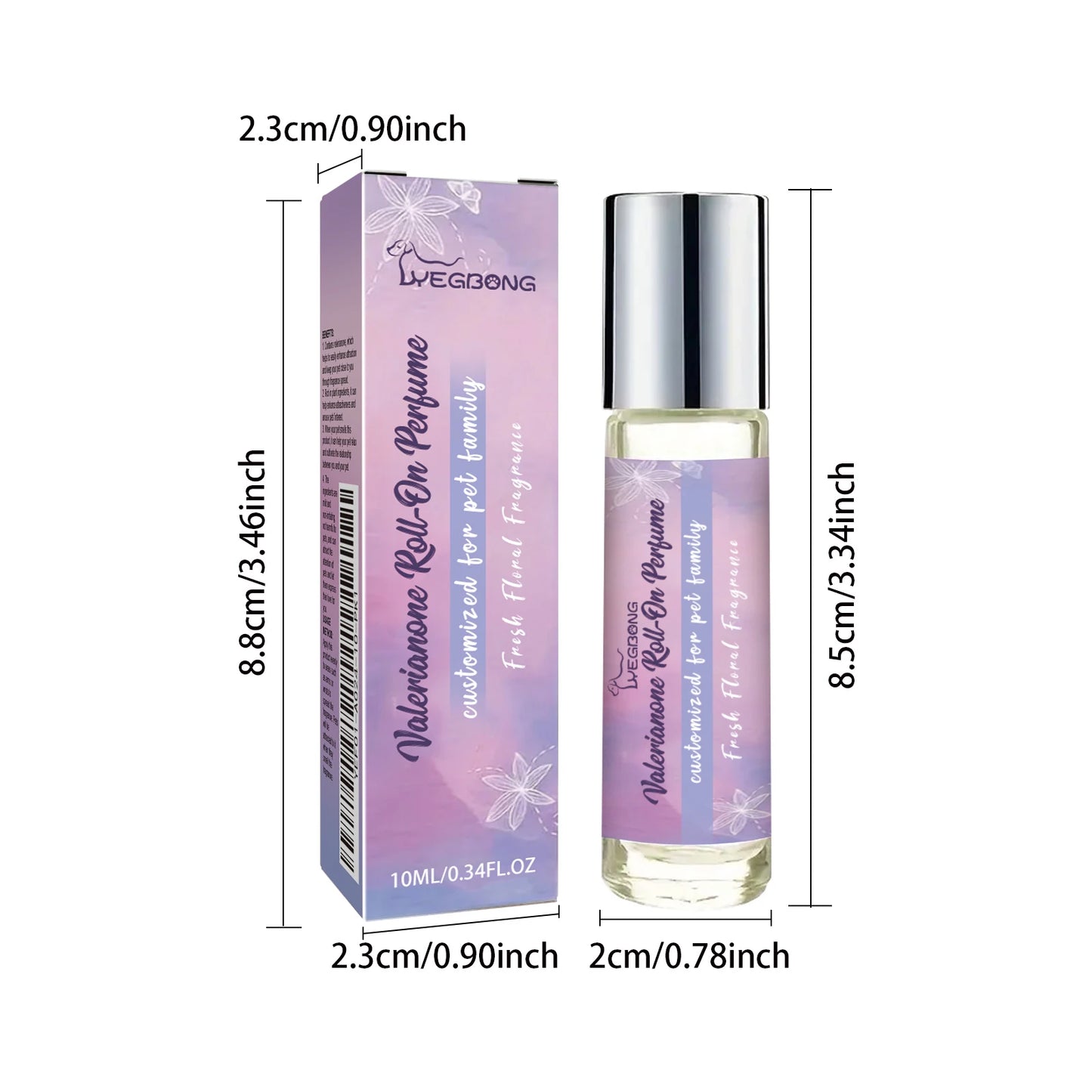 10ml Pet Scent Roll On Cat Dog Long Lasting Fragrance Relax Pet Emotions Deodorant Fresh Relief Dog Anxiety Aroma Roller