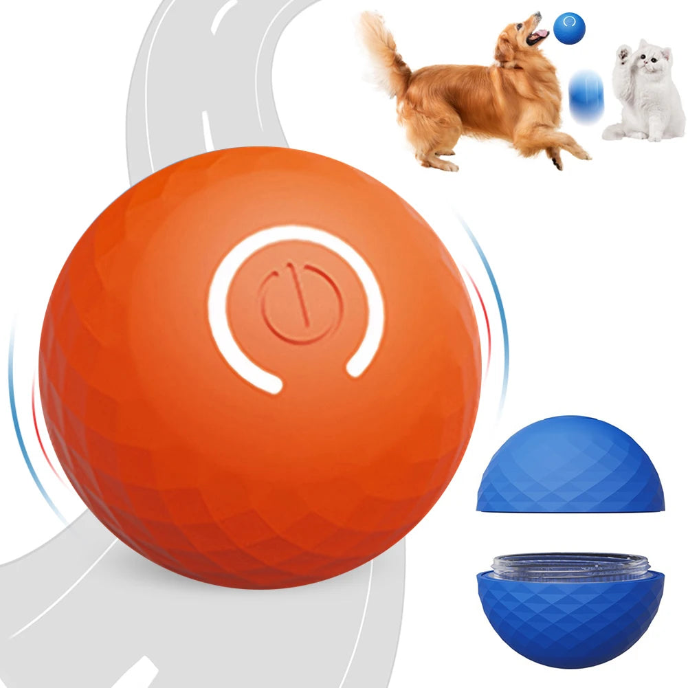 Interactive Dog Ball USB Rechargeable Smart Electric Ball Toy Automatic Rolling Ball Toys for Puppy/Small/Medium Dogs