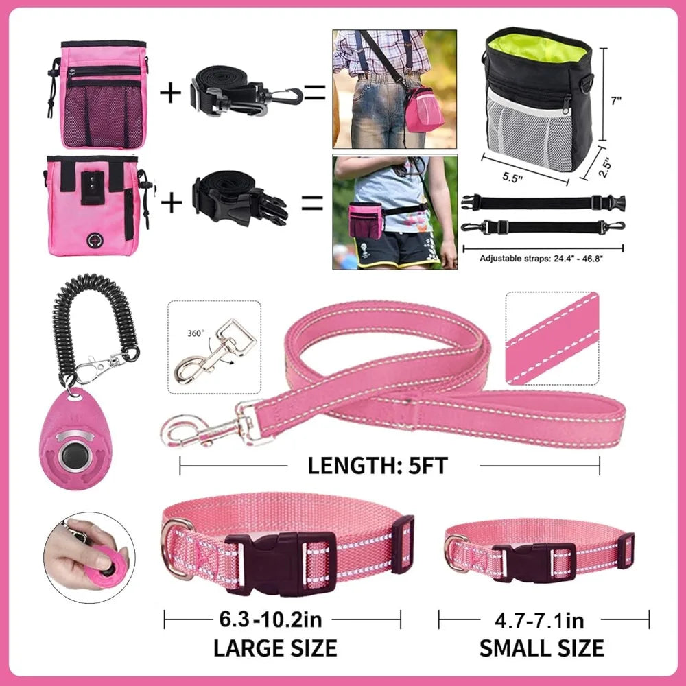 Puppy Supplies Starter Kit - 39-Piece Set of Puppy Essentials and Dog Stuff.Includes Dog Leash, Toys, Bowl, Brushes
