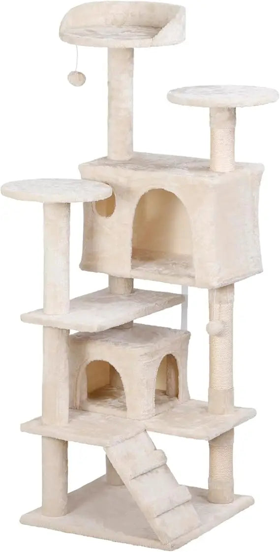 Nova Microdermabrasion 54 in Cat Tree Tower for Indoor Cats Multi-Level Cat Condo Cat Bed Furniture with Scratching Post Kittens