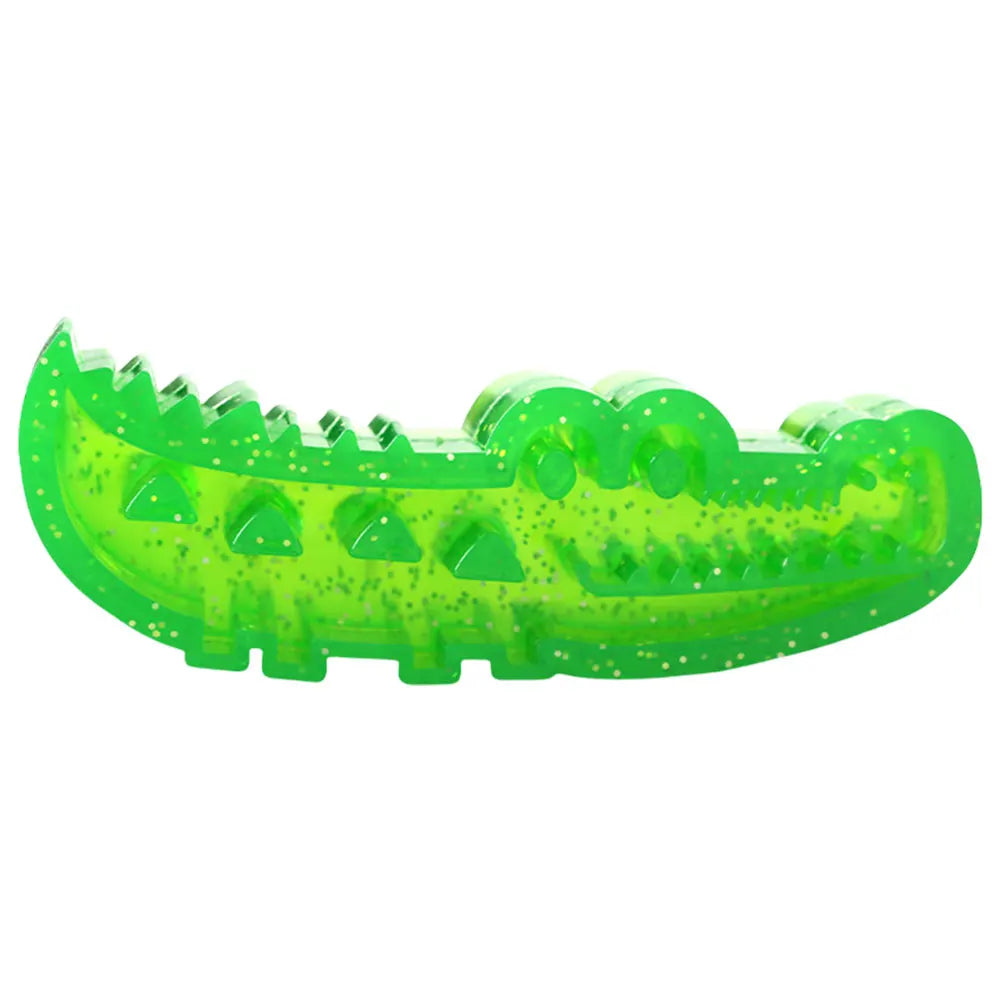 Slow-Feed Chew & Fetch Crocodile Dog Toy Alligator Dog Treat Interactive Dispenser & Puzzle Toy for Small Medium Large Dogs Use