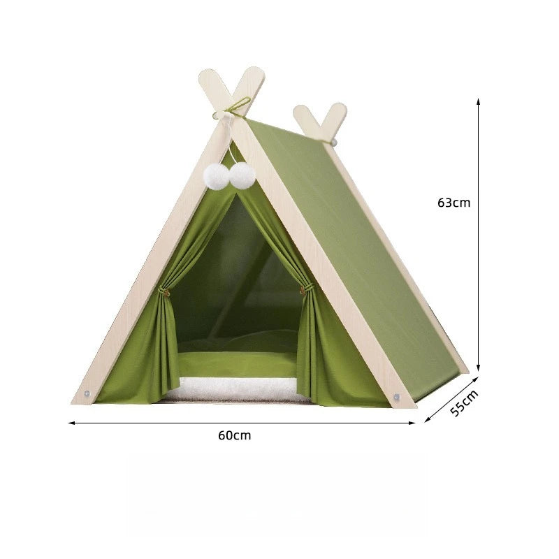 Pet tent, Christmas dog house, cat house, all year round, cat delivery room, pine wood for winter warmth, cat tent