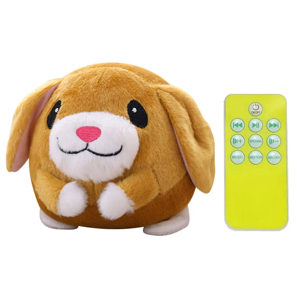 Cartoon Pig Active Moving Pet Plush Toy Washable Talking Moving Dog Ball Toy USB Rechargeable Pet Bouncing Balls for Dogs Cats
