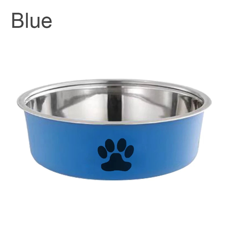 Pet Bowl Stainless Steel Dog Water Bowl with Non-Slip Rubber Base And Small Cats And Dogs Drinking Water Feeding Pet Food Bowl
