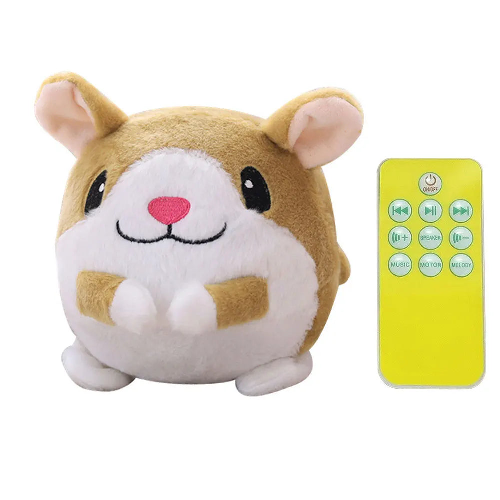 Cartoon Pig Active Moving Pet Plush Toy Washable Talking Moving Dog Ball Toy USB Rechargeable Pet Bouncing Balls for Dogs Cats