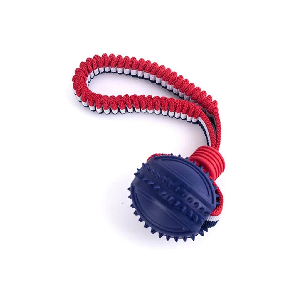 Bite Resistant Dogs Chewing Toys Pet Interactive Training Rope Knot Balls Puppy Tooth Cleaning Molar Ball with String Dog Toy