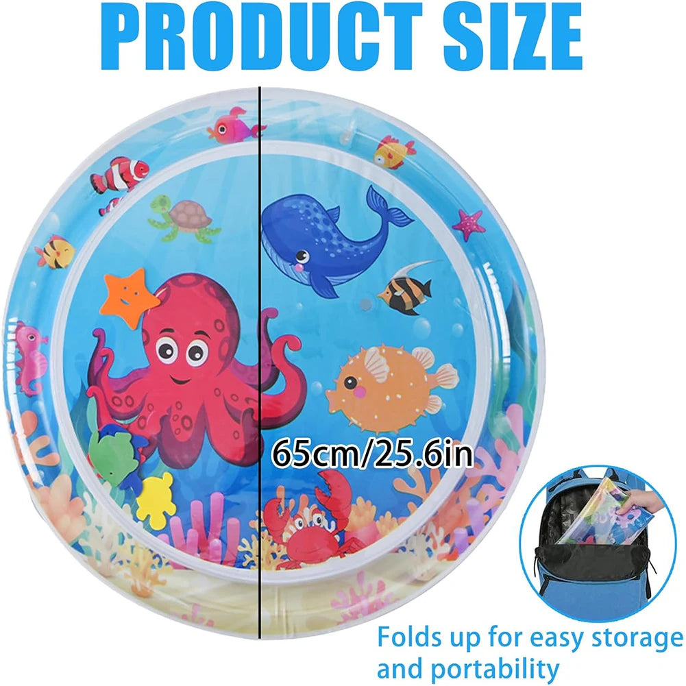 Interactive Sensory Play Mat with Air Pump Summer Cooling Pad Cat Water Sensor Play Mat for Indoor Cats