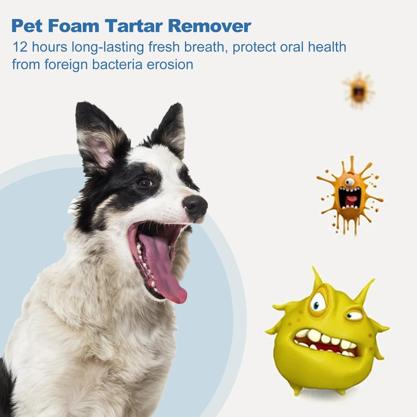 60ml Pet Tartar Removal Foam Cleaner Oral Odor Fresh Deodorant Dogs Cats Dental Calculus Cleaning Teeth Whitening Mousse