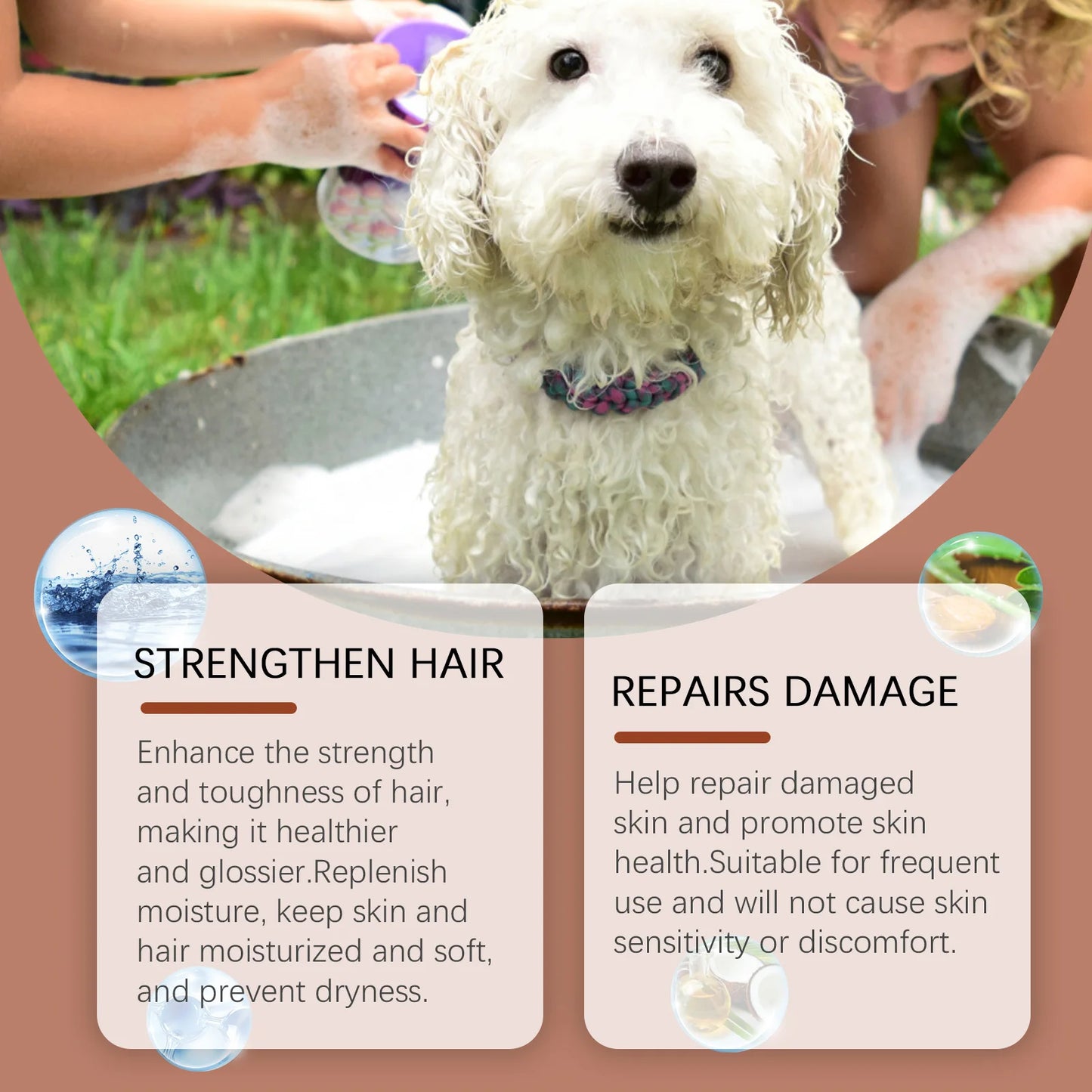 Yegbong 100ml Dog Relieve Itchy Shampoo Nourishing Hair Hydrating Cleansing Skin Smooth Fur Deodorant Soothe Pet Wash Shampoo