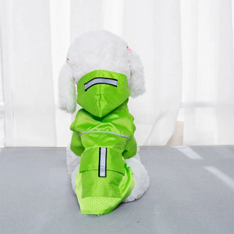 Monochrome Hooded Raincoat for Pet Dogs, Waterproof Clothes, Puppy Jackets, Rainwear for Small Medium Large Pet Dogs, Winter
