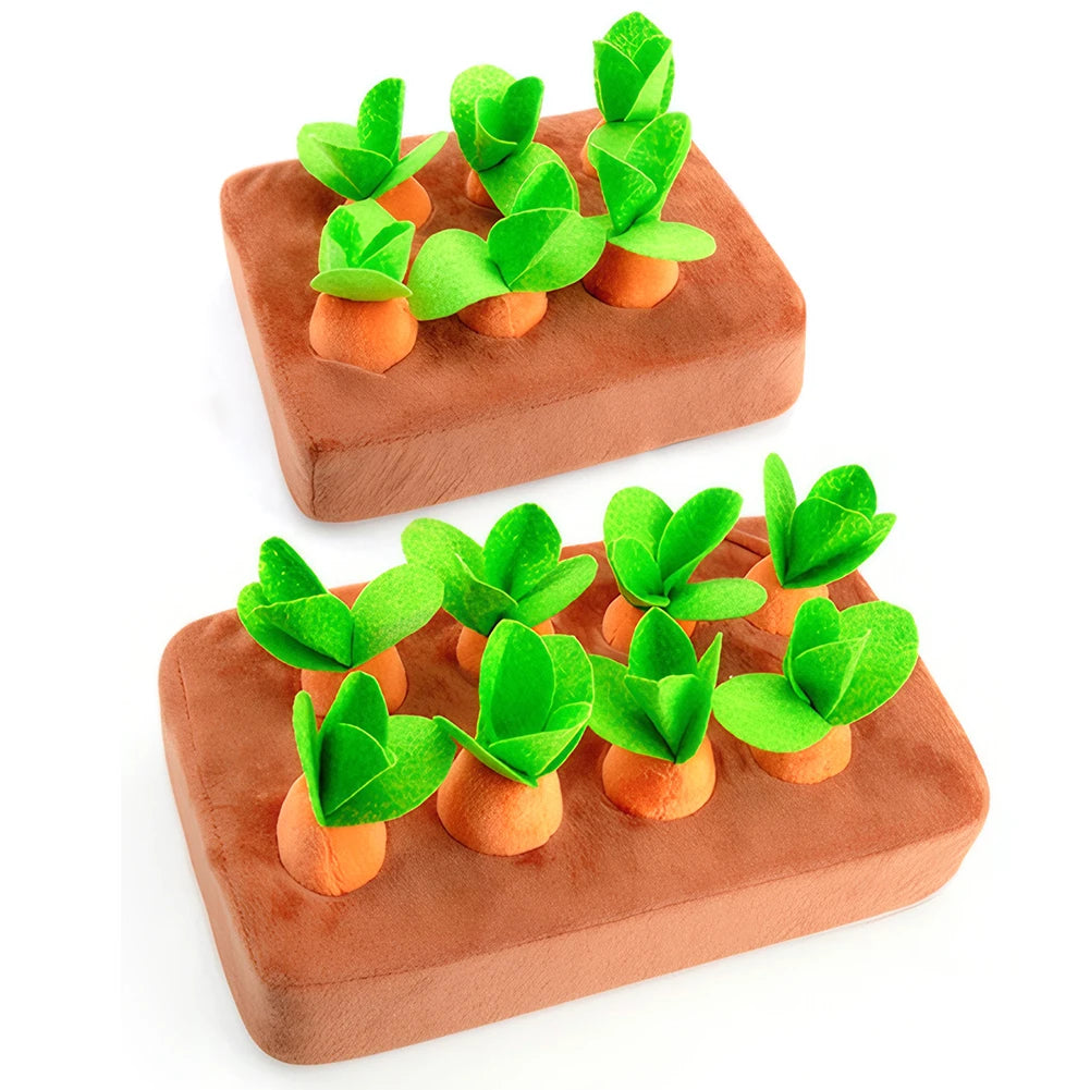 Carrot Snuffle Mat for Dog with 6/8 Carrots Carrot Patch Dog Snuffle Toy Carrots Enrichment Dog Puzzle Toy for Pet Stress Relief