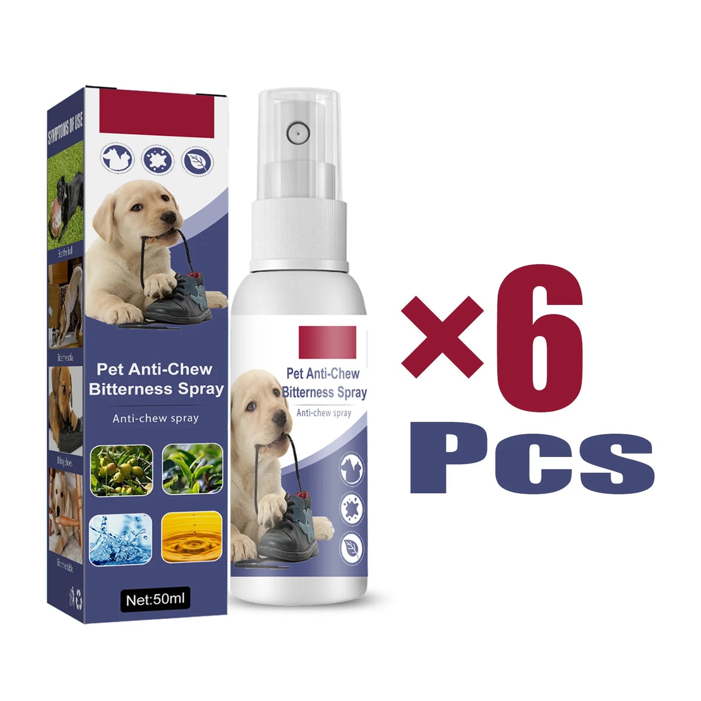 50ml Dog Bitterness Spray Anti Chewing Furniture Scratching Prevention Discourage Clawing Natural Formula Pet Train Stop Gnawing
