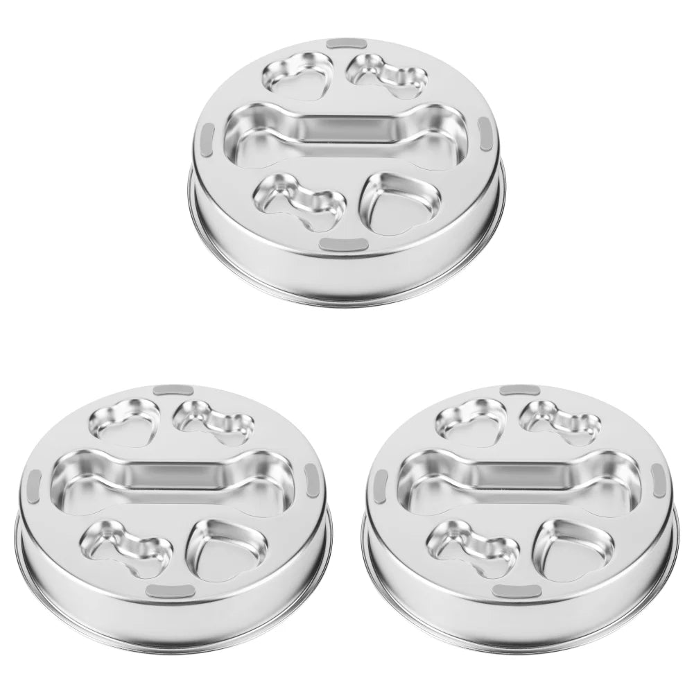 Stainless Steel Dog Bowl Pet Dog Slow Feeder with Non-Slip Mat Dog Water Bowl Anti-Choking Pet Bowl for Small & Medium Dogs