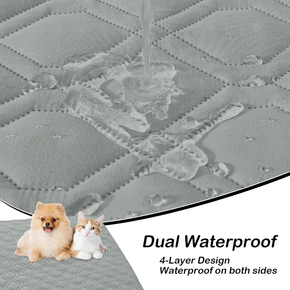 Waterproof Dog Bed Blanket, Soft Pet Blankets, Waterproof Couch Cover for Dogs, Reversible Sofa Covers Washable for Furniture (