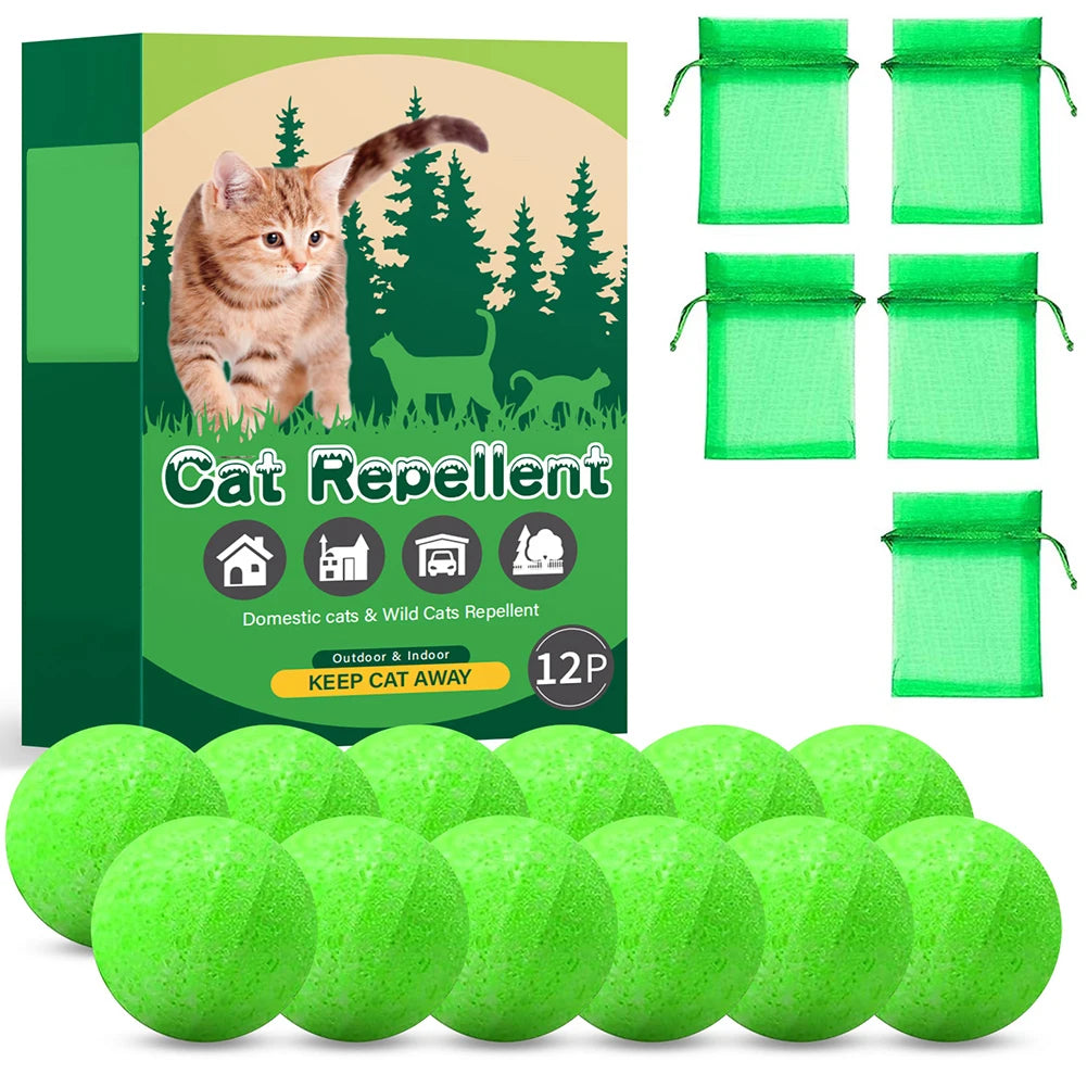 12Pcs Cat Repellent Natural Peppermint Oil Cat Deterrent To Keep Feral Cats Stray Dogs Out of Yard