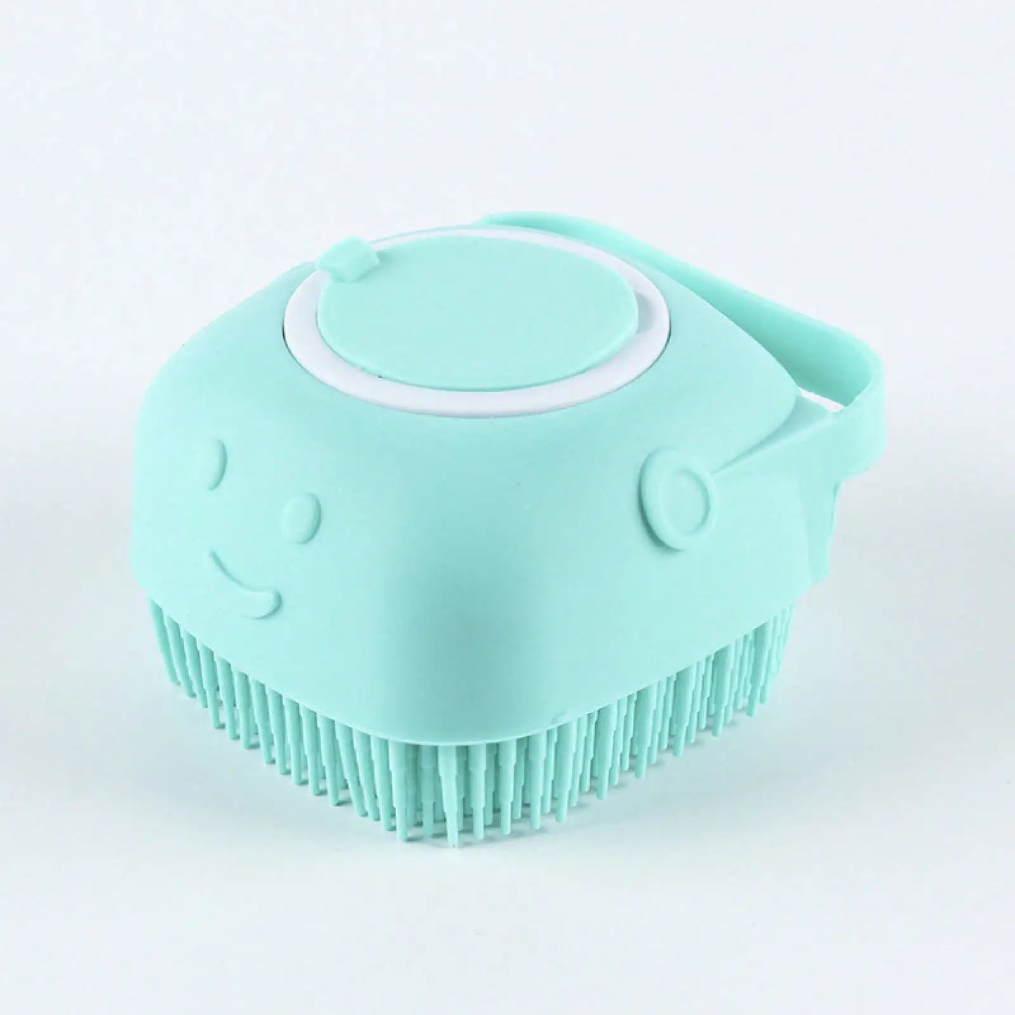 Dog Silicone Bath Brush, Soft Massage Brush for Pets,Shower Gel Fillable Scrub & Bathing Tool, Gentle Hair Brush for Dogs & Cats