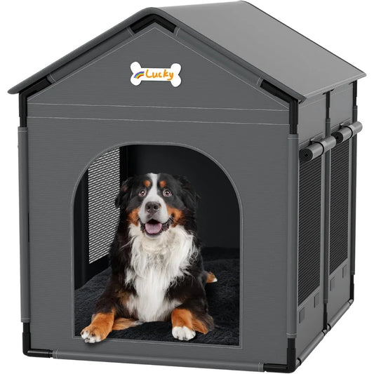 2XL Indoor Dog House Dog Kennel Bed Mat with Cushion for Small Medium Large Dogs Cats, Winter Warm Cat Nest Puppy Cave Sofa Pet