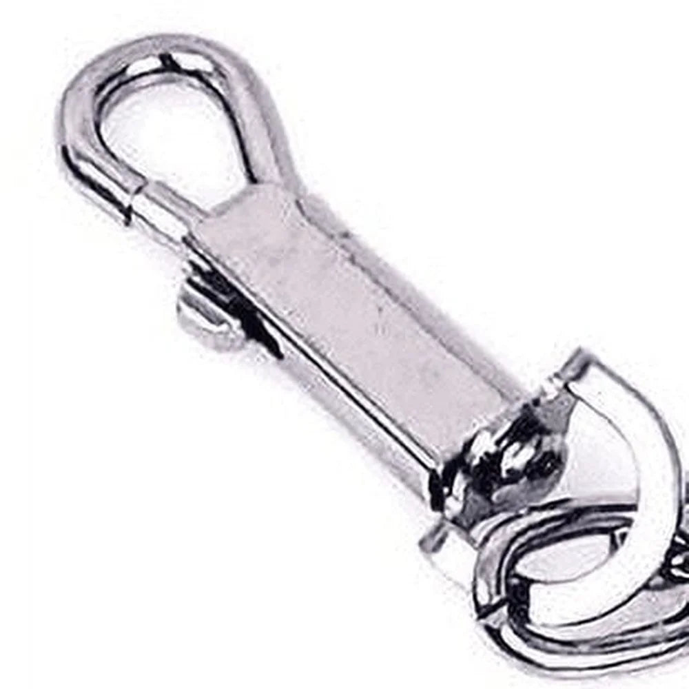 Steel Dog Chain 2.5mm x 1.2m Chrome Plated Welded Links Reinforced Nylon Handle Durable Pet Leash Dogs