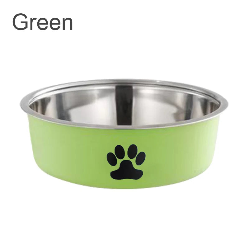 Pet Bowl Stainless Steel Dog Water Bowl with Non-Slip Rubber Base And Small Cats And Dogs Drinking Water Feeding Pet Food Bowl