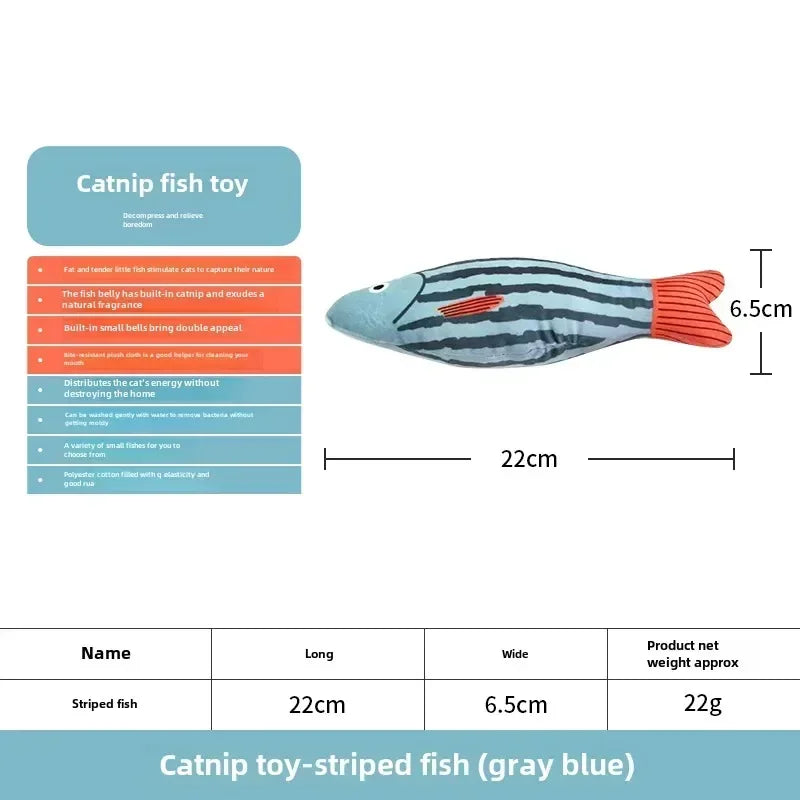 Simulation Fish Interactive Chew Toy for Cat, Catnip Toys, Pillow Toys for Kitty, Various styles，cute. Durable, premium