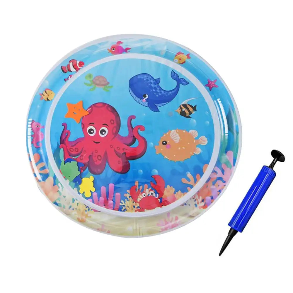 Interactive Sensory Play Mat with Air Pump Summer Cooling Pad Cat Water Sensor Play Mat for Indoor Cats
