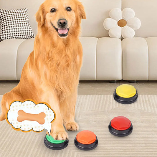 Pet Interactive Toys Recordable Pet Speech Buttons Portable Voice Recording Button for Pet Communication