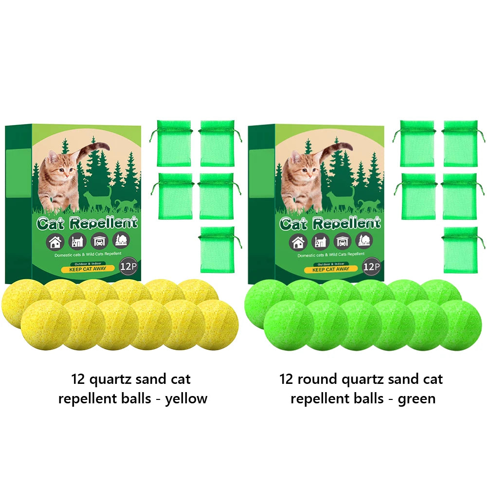 12Pcs Cat Repellent Natural Peppermint Oil Cat Deterrent To Keep Feral Cats Stray Dogs Out of Yard
