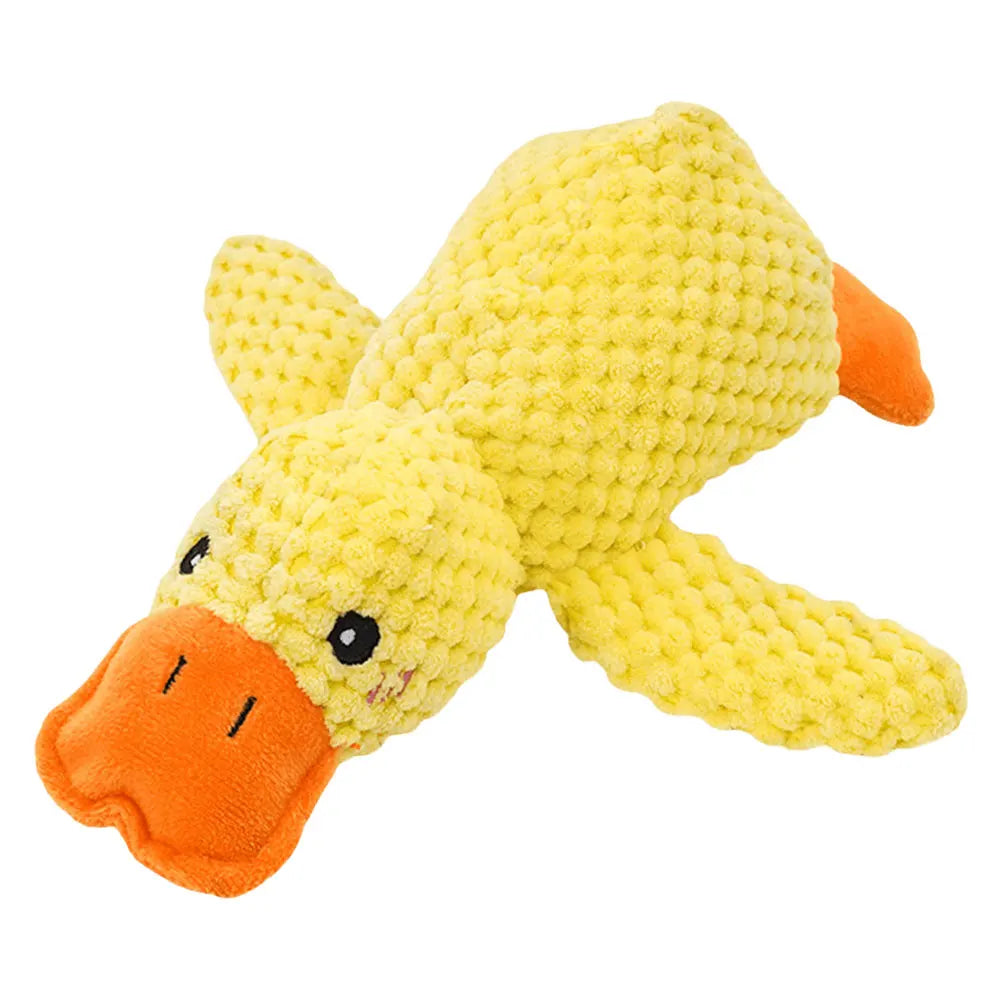 Dog Calming Duck Pet Plush Toy with Quacking Sound Calming Duck Dog Toy Stuffed Duck Toys Chew Toy for Indoor Dog