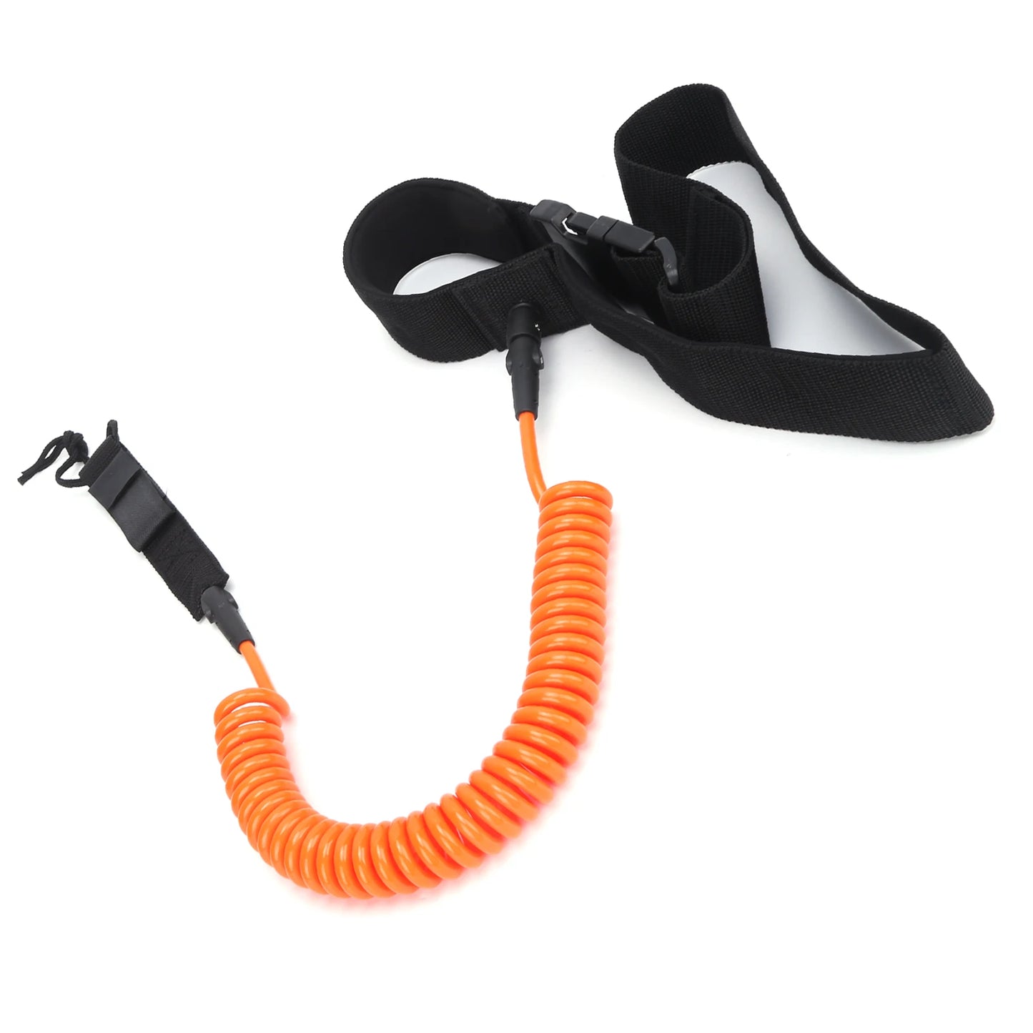Surfboard Leash TPU Heliciform Comfortable HighElastic Surfing Safety Traction Rope(Orange )