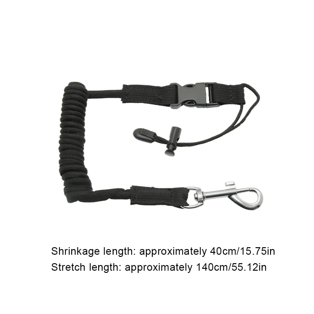 Kayak Paddle Leash Elastic Canoe Leash Adjustable Safety Rod Holder Rope Surfing Coiled Lanyard for Kayak Canoe Surfboard