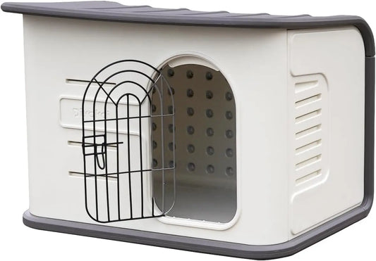 ‌Double-Wall Insulated Dog House Outdoor Indoor 2X Thicker Panels Pet House Waterproof Cats Small Medium Dog Reinforced Elevated