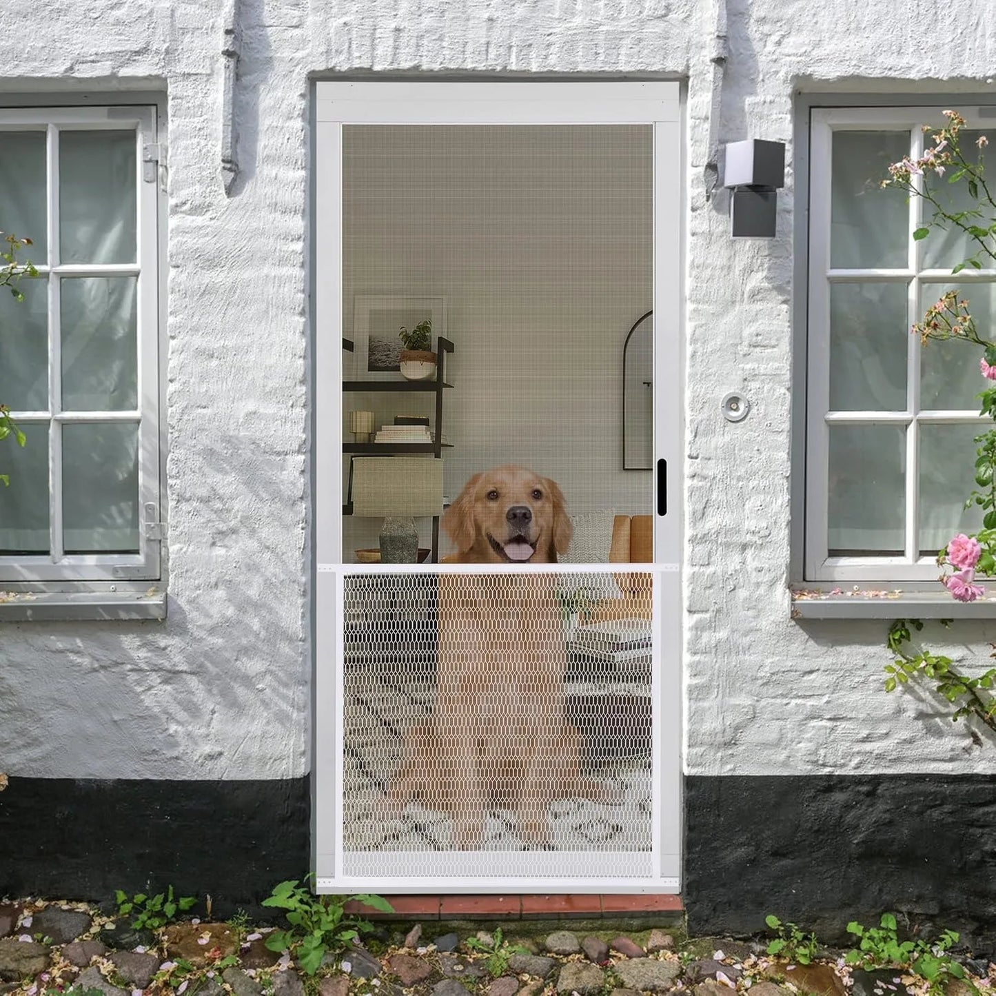 Guardian Steel Pet Grille Screen Door Protector for Dogs Cats Scratch Protector Replacement Guard Pet Proof Rv Screen Door Grill