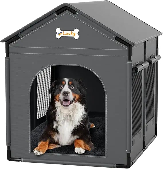 2XL Indoor Dog House Dog Kennel Bed Mat with Cushion for Small Medium Large Dogs Cats, Winter Warm Cat Nest Puppy Cave Sofa Pet