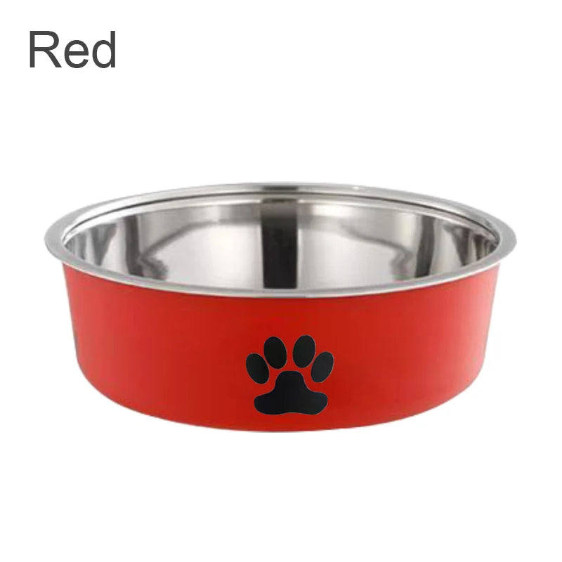 Pet Bowl Stainless Steel Dog Water Bowl with Non-Slip Rubber Base And Small Cats And Dogs Drinking Water Feeding Pet Food Bowl