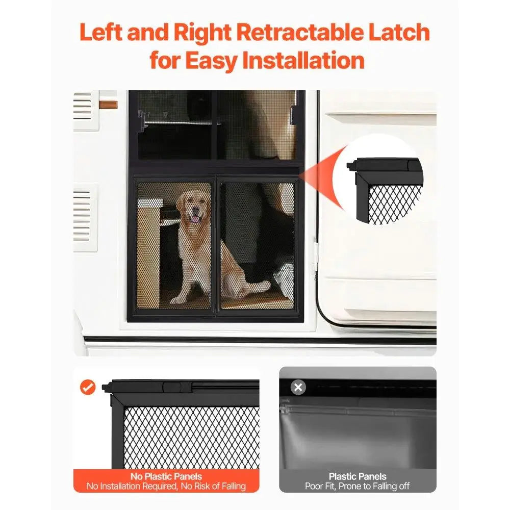 RV Screen Door Protector 22.5 x 20 Inch Easy Install Door Grille for RV Durable Mesh Barrier