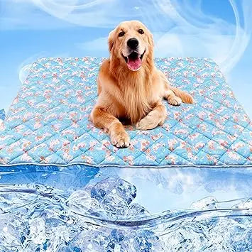 Dog Cooling Mat, Cooling Blanket for Dogs Bed Cover, Ice Silk Cool Pad for Dogs Furniture Protector, Premium Soft Washable Pet B