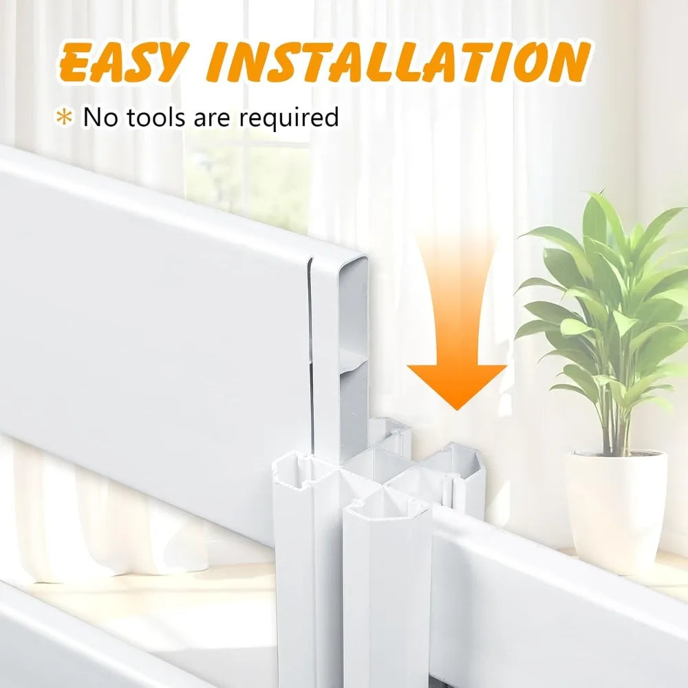 Whelping Box for Dogs,38 × 38 ×19in Whelping Box for Puppies with Adjustable Height Door,PVC Puppy Playpen,Puppy Whelping Suppli