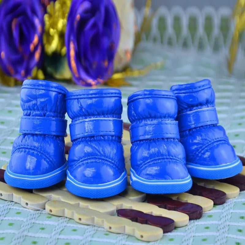 Warm Pet Dog Shoes For Small Dogs Autumn Winter Fleece Puppy Pet Shoes Waterproof Dog Snow Boots Chihuahua Yorkie Boot