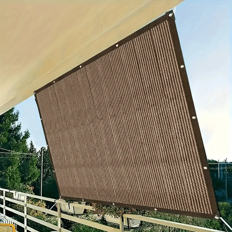 High-Quality Sunshade Net Cover - Coffee Color - Made of Thick and Wear-Resistant Material, Treated with Sun Protection Technolo