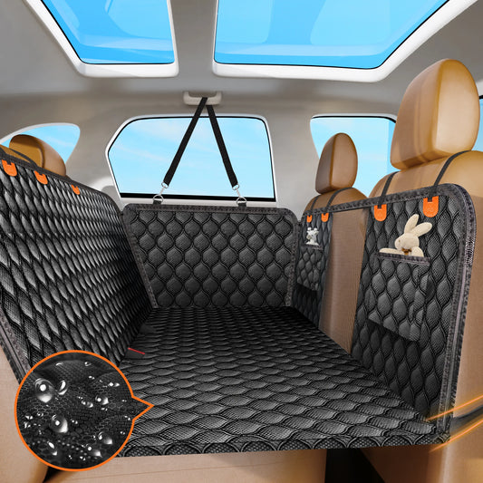 Back Seat Extender for Dogs Holds 400LBS Non-Slip Dog Car Seat Cover for Backseat Hardbottom Waterproof  for Car Universal Size