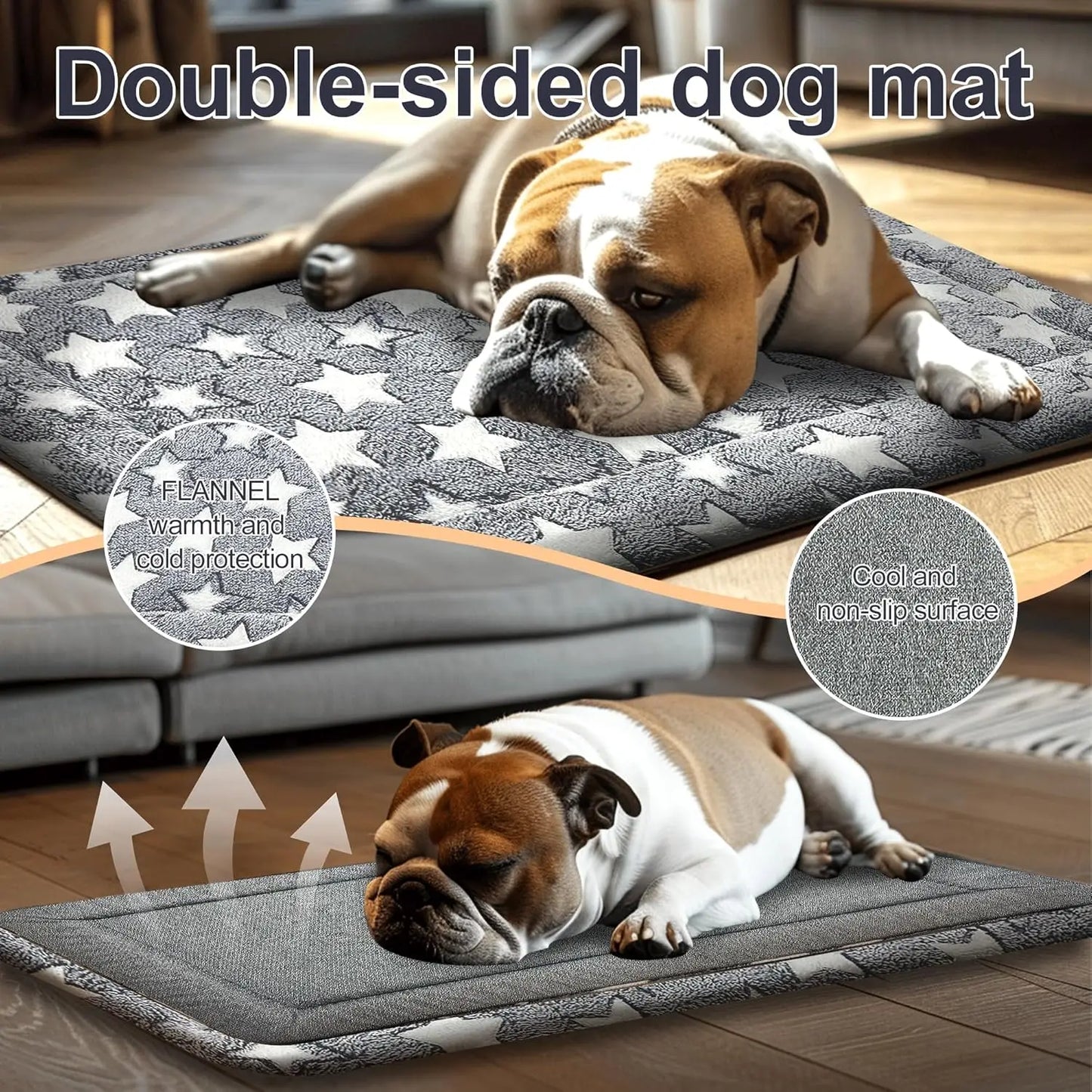 Dog Bed Mat – Soft & Comfortable Dog Kennel Pad for Crate – Durable Crate Bed & Mat for Dogs & Cats – Ideal for