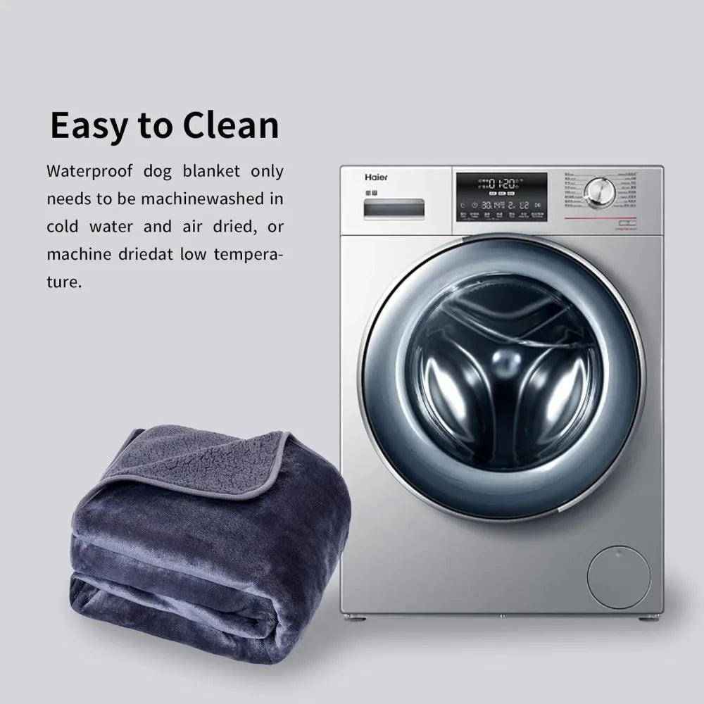 Waterproof Dog Blankets for Large Dogs Washable Super Soft Warm Fluffy Facecloth Sofa Car Bed Protector, Urine Proof Washable Ou