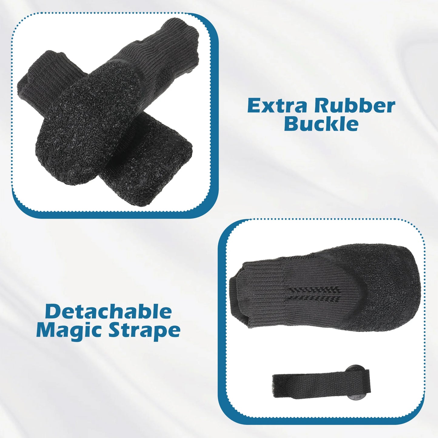 4pcs Rubber Wide Application Dog Shoes Suitable For Various Outdoor Activities No Loosing Rainy Days L