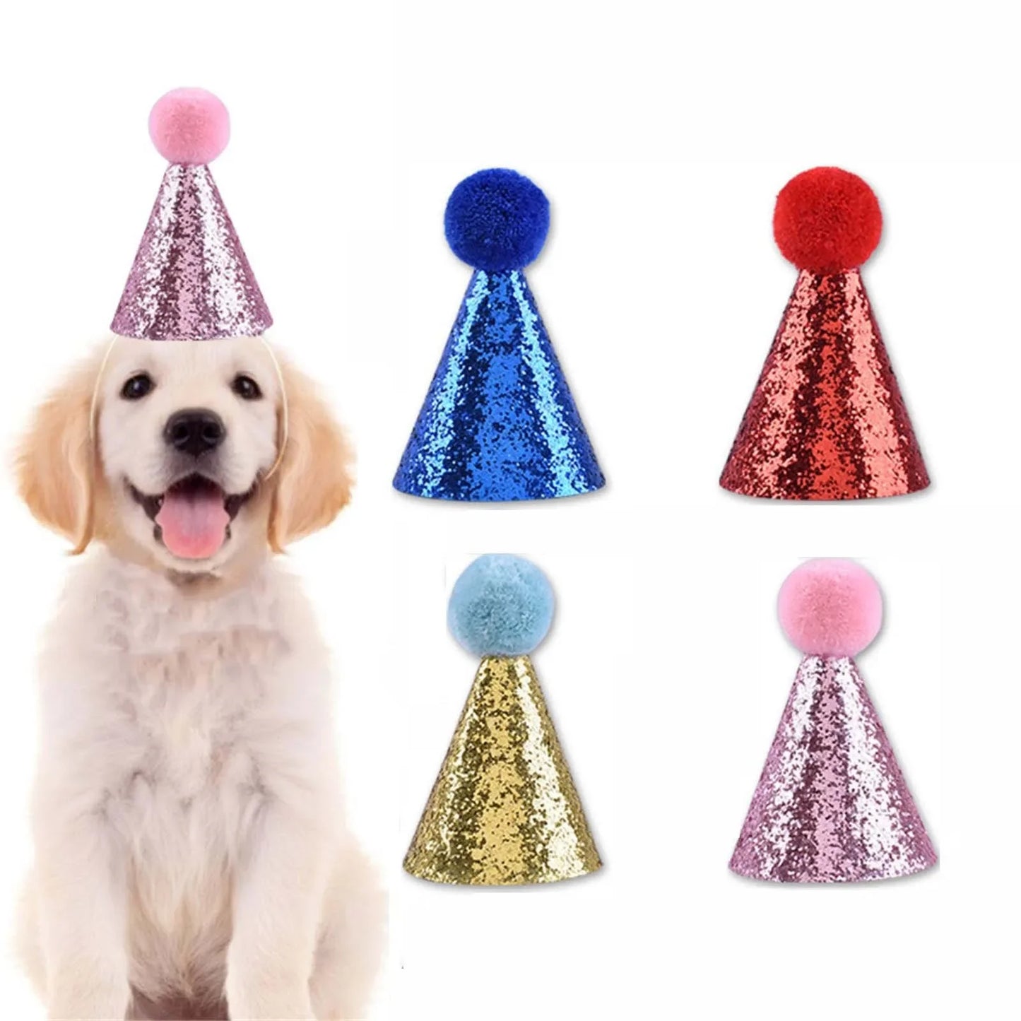 Cat And Dog Birthday Scarf Hat Dog Birthday Party Supplies Pet Bow Tie Cute Puppy Birthday Hat Bow Tie Decoration