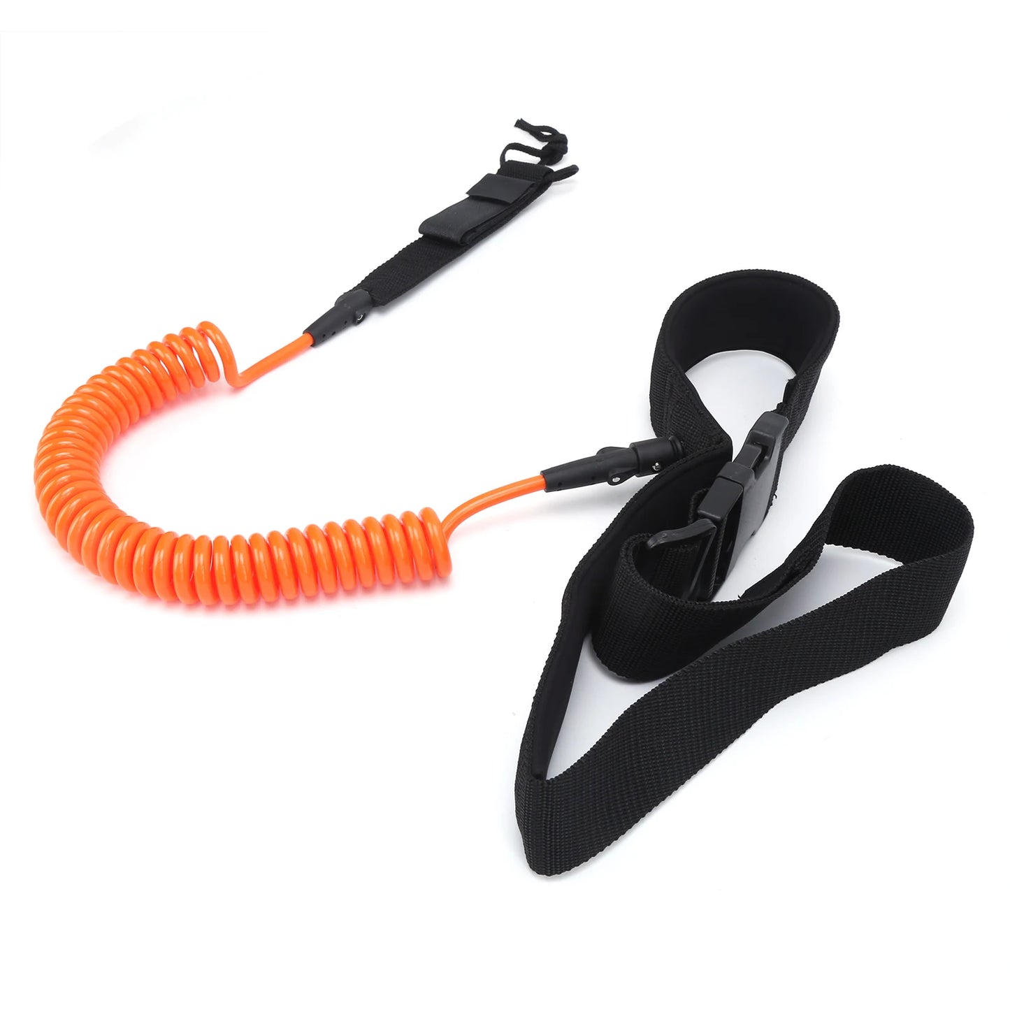 Surfboard Leash TPU Heliciform Comfortable HighElastic Surfing Safety Traction Rope(Orange )