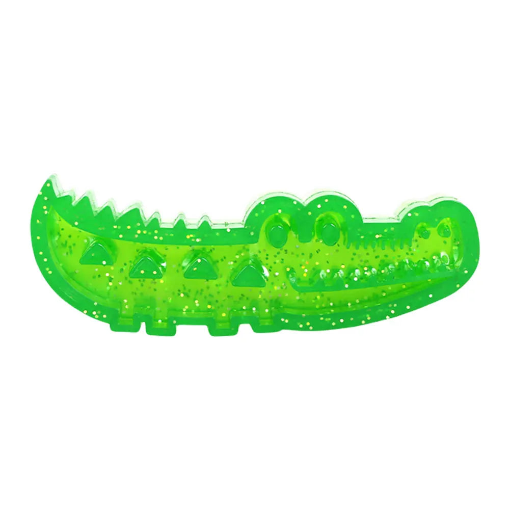 Slow-Feed Chew & Fetch Crocodile Dog Toy Alligator Dog Treat Interactive Dispenser & Puzzle Toy for Small Medium Large Dogs Use