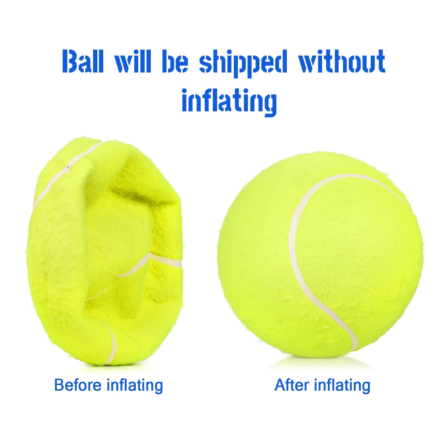 9.5 Inch Oversize Giant Tennis Balls Inflatable Tennis Ball Dog Toy Balls For Signature Children Adult Pets Dogs Cats Fun