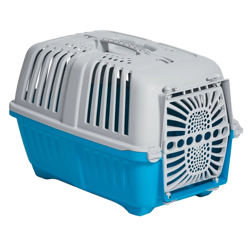 Travel Pet Carrier Small Dogs Cats Easy Assembly Durable Plastic with Secure Door Ideal Veterinarian Pet Store Trips