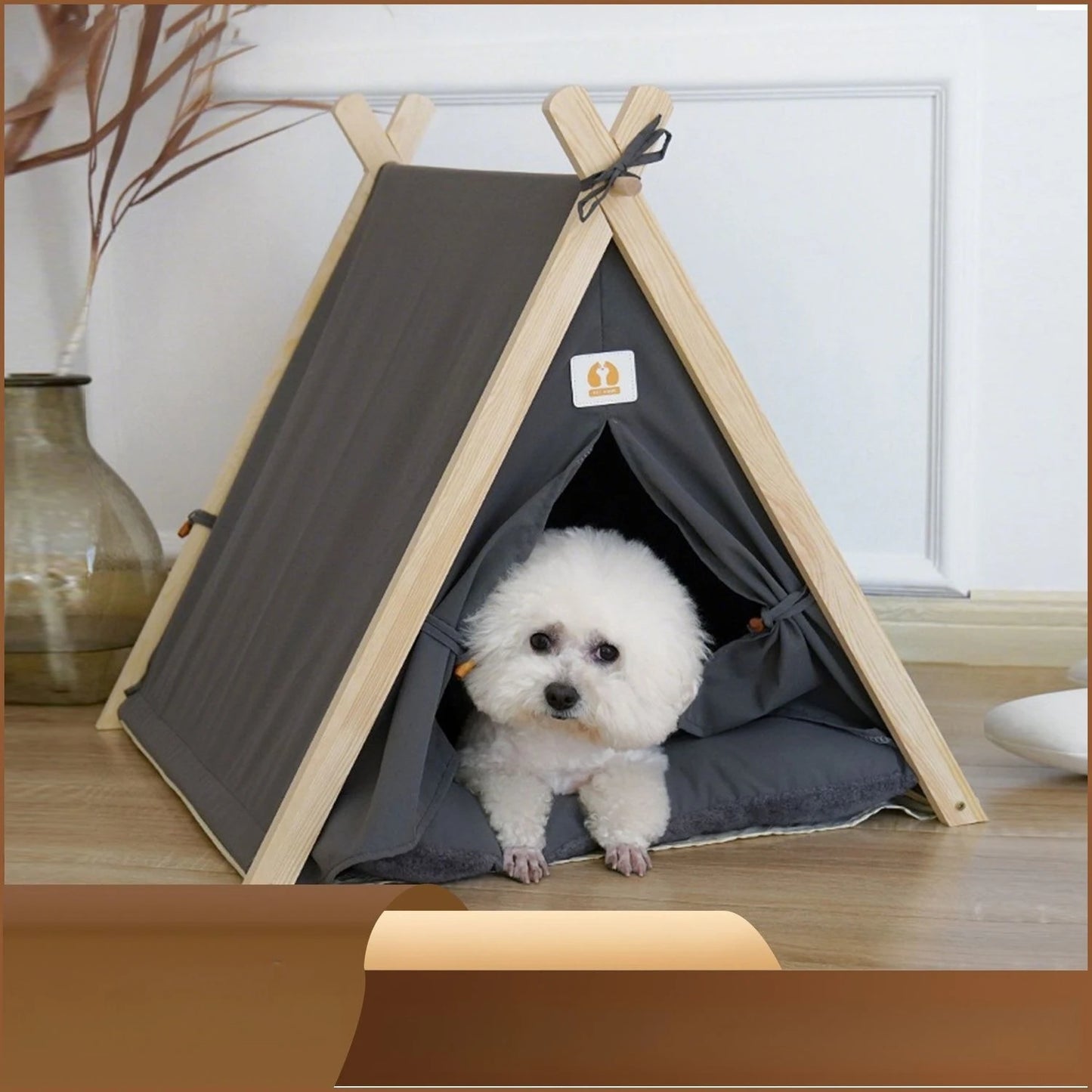 Pet tent, Christmas dog house, cat house, all year round, cat delivery room, pine wood for winter warmth, cat tent