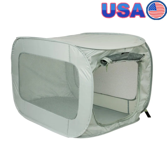 Soft Sided Pop Open Pet Kennel Medium Dogs Cats Travel Portable Collapsible Mesh Ventilation Easy Setup Carry Case